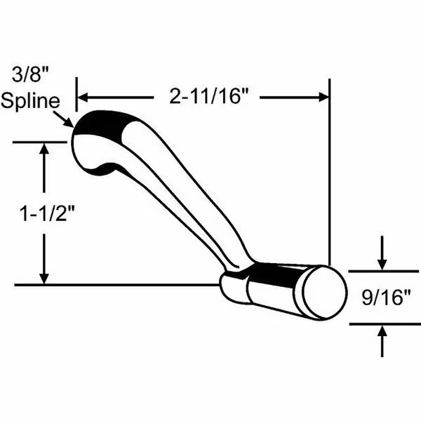 Crank Handle Brown, Strybuc, Mfr#: 37-101